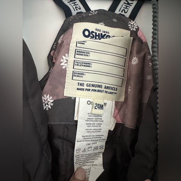 OSHKOSH Toddler Snow Pants - Picture 2 of 8